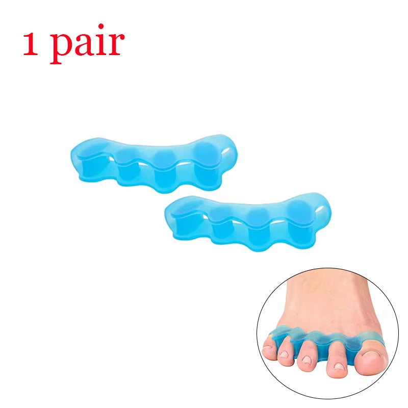 1 Pair of Soft Silicone Toe Orthotics, Toe Separators, Bunion and Hammertoe Orthotics, Suitable for Running and Yoga Practice