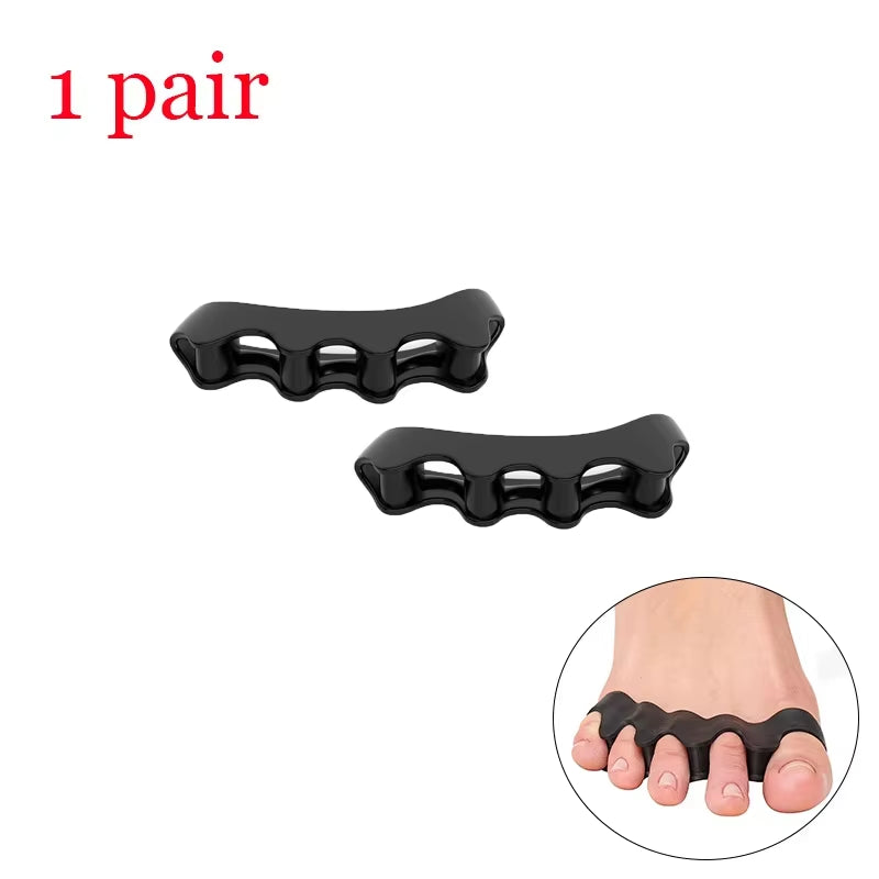 1 Pair of Soft Silicone Toe Orthotics, Toe Separators, Bunion and Hammertoe Orthotics, Suitable for Running and Yoga Practice